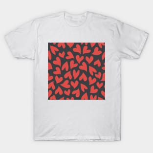 Seamless red hearts pattern T-Shirt